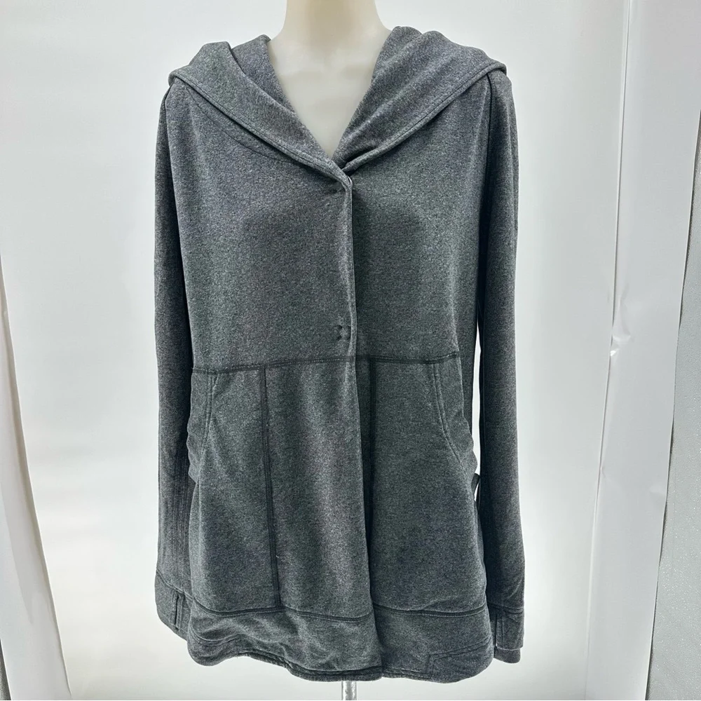 Lululemon Find Your Centre Wrap Hooded Jacket in heathered Gray women's size 6